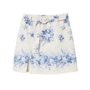 Immagine di Twinset - Minigonna Vita Alta Con Cintura - 241Tt2425-11679 - St.Toile De Jouy Avorio/Blue C - Mini Gonna di Twinset disponibile su Barbara1999.