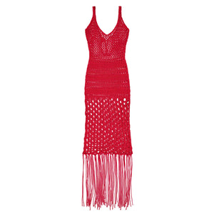 Immagine di Laneus - Abito Knitted Dress Woman - S5Lawokd129-040 - Rosso - Abito di Laneus disponibile su Barbara1999.