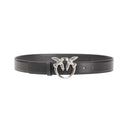 Immagine di Pinko - Love Berry H3 Belt Vitello Set - 100125A0F1-Z99O - Nero-Old Silver - CINTURA di Pinko disponibile su Barbara1999.