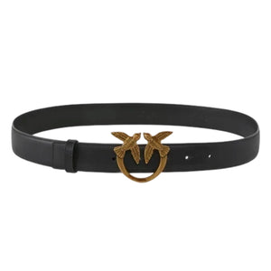 Immagine di Pinko - Love Berry H3 Belt Vitello Set - 100125-A0F1-Z99Q - Nero-Antique Gold - Cintura di Pinko disponibile su Barbara1999.