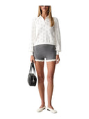 Twinset - Polo In Maglia Punzonata Cuori - 262Tp3022-00059 - Madreperla