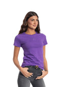 Pinko - T-shirt Bussolotto ricamo Love Birds - 100355-A2RD-W79 - Viola Reale