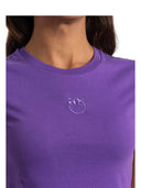 Pinko - T-shirt Bussolotto ricamo Love Birds - 100355-A2RD-W79 - Viola Reale