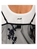 Pinko - Maxi Canotta Cineraria in Jersey - 107156A3Fl-Zz1 - Bianco/Nero