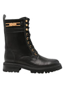 Twinset - Stivali Anfibio In Pelle Con Logo - 262Tcp074-00006 - Nero