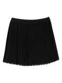 Twinset - Gonna Corta Plissettata C/Elastico Logato - 262Tp2351-00006 - Nero