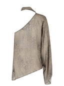 Federica Tosi - Blusa Monospalla Pitonata - 41106/411 /88 - Mility