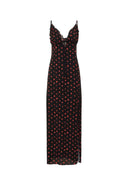 Mar De Margaritas - Riley - Abito Lungo Dritto In Crepe - Mmabw01529-Ne134 - Rose Nero