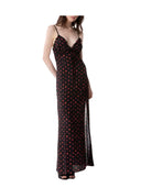 Mar De Margaritas - Riley - Abito Lungo Dritto In Crepe - Mmabw01529-Ne134 - Rose Nero