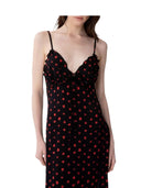 Mar De Margaritas - Riley - Abito Lungo Dritto In Crepe - Mmabw01529-Ne134 - Rose Nero