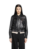 Max Mara Studio - Giacca In Pelle Mstbiada - 2616441011600-003 - Nero