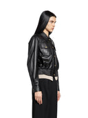 Max Mara Studio - Giacca In Pelle Mstbiada - 2616441011600-003 - Nero