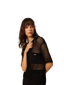 Twinset - Polo In Maglia M/C - 261ap3033-00006 - Nero-Barbara1999