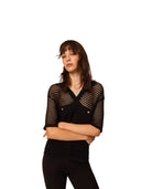 Twinset - Polo In Maglia M/C - 261ap3033-00006 - Nero