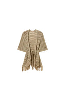 Twinset - Poncho Crochet In Maglia Lurex - 261ta4340-13161 - Delicate Sand