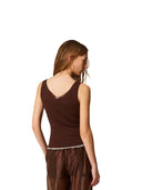 Twinset - Top In Maglia A Coste - 261tf3011-12110 - Coffee Liqueur