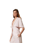 Twinset - Giacca a "Mantella" c/collo a Scialle - 261tp2450-00570 - Sabbia Rosa