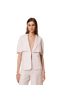 Twinset - Giacca a "Mantella" c/collo a Scialle - 261tp2450-00570 - Sabbia Rosa