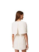 Twinset - Abito Corto a Mantella Scollo V c/Cintura - 261tp2451-00059 - Madreperla
