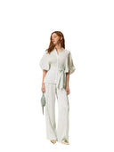 Twinset - Camicia Plissettata c/Cintura - 261tp2560-13162 - Aqua