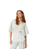 Twinset - Camicia Plissettata c/Cintura - 261tp2560-13162 - Aqua