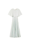 Twinset - Abito Lungo Plissé M/C e Cintura - 261tp2562-13162 - Aqua