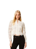 Twinset - Giacchina m/l in Macramé - 261tp2902-00059 - Madreperla