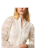 Twinset - Giacchina m/l in Macramé - 261tp2902-00059 - Madreperla