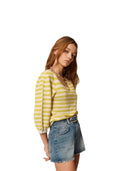 Twinset - Maglia m/c a Righe Bicolor - 261tp3220-13381 - Riga Parchment/Limeade