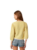 Twinset - Maglia m/c a Righe Bicolor - 261tp3220-13381 - Riga Parchment/Limeade