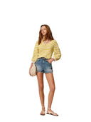 Twinset - Maglia m/c a Righe Bicolor - 261tp3220-13381 - Riga Parchment/Limeade