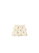 Twinset - Shorts C/Ricamo Ciliegie - 261tt2421-13577 - Pergamena/Cherries Red Embroid