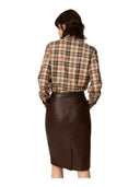 Twinset - Gonna Tubino Spalmata - 262Ap2293-13655 - Chocolate Plum