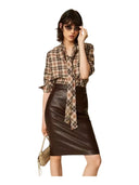 Twinset - Gonna Tubino Spalmata - 262Ap2293-13655 - Chocolate Plum