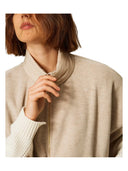 Twinset - Poncho Corto Ballon In Tessuto - 262Ta4410-00310 - Canapa
