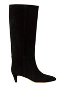 Twinset - Stivale T.M. In Pelle Scamosciata - 262Tcp140-00006 - Nero