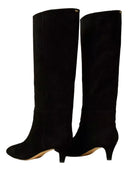 Twinset - Stivale T.M. In Pelle Scamosciata - 262Tcp140-00006 - Nero