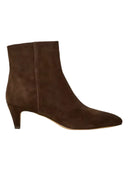 Twinset - Stivale Tronchetto T.M. In Pelle Scamosciata - 262Tcp142-13411 - Darkness Brown