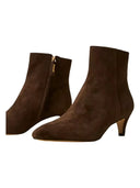 Twinset - Stivale Tronchetto T.M. In Pelle Scamosciata - 262Tcp142-13411 - Darkness Brown