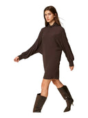 Twinset - Abito Corto Collo Alto - 262Tf2051-13611 - Deep Brown