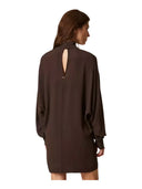 Twinset - Abito Corto Collo Alto - 262Tf2051-13611 - Deep Brown