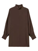 Twinset - Abito Corto Collo Alto - 262Tf2051-13611 - Deep Brown