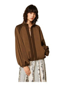 Twinset - Giubbino Con Dettagli In Contrasto - 262Tp2132-13411 - Darkness Brown