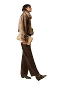 Twinset - Giacca Corta A Fibra Lunga - 262Tp2240-13812 - Animal Shade Casha/Brown