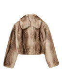 Twinset - Giacca Corta A Fibra Lunga - 262Tp2240-13812 - Animal Shade Casha/Brown