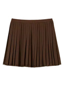 Twinset - Gonna Corta Plissettata C/Elastico Logato - 262Tp2351-13411 - Darkness Brown