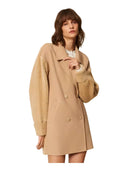 Twinset - Caban in panno double di misto lana - 262TP2490-00310 - Canapa