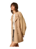 Twinset - Caban in panno double di misto lana - 262TP2490-00310 - Canapa