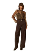 Twinset - Pantalone Seasonal Fit In Bull - 262Tp2550-13411 - Darkness Brown