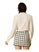 Twinset - Camicia Con Rouches - 262Tp278B-00059 - Madreperla